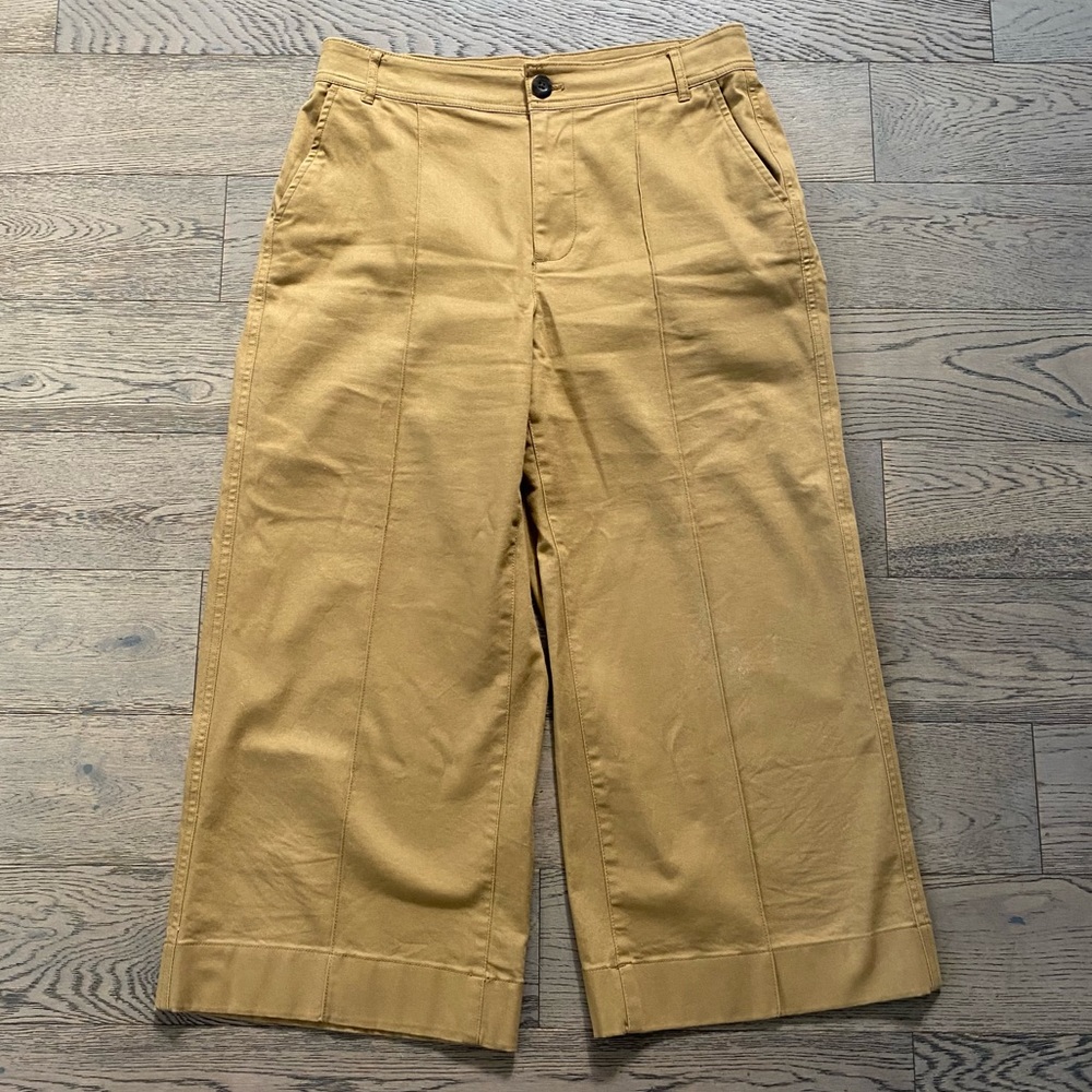 Madewell Langford Crop Wide Leg Pintuck Pants